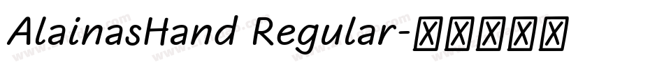 AlainasHand Regular字体转换